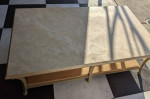 Marge Carson Limestone Coffee table in Excellent Condition.