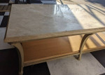 Marge Carson Limestone Coffee table in Excellent Condition.