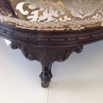 Antique French Victorian Wood Sofa Couch