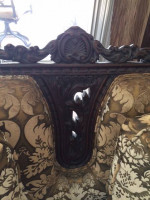Antique French Victorian Wood Sofa Couch
