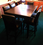 used Counter height dining table and 6 chair set