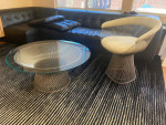 Warren platner coffee table and chair for knoll authentic