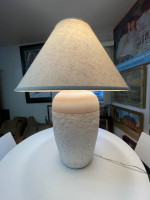 1980's Ceramic Stone Post Modern Style Large Table Lamps
