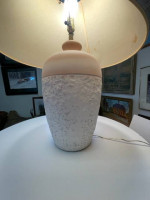 1980's Ceramic Stone Post Modern Style Large Table Lamps