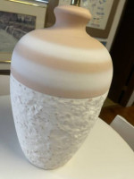1980's Ceramic Stone Post Modern Style Large Table Lamps