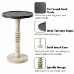 COZAYH Pedestal Small Drinking Table, Farmhouse Tray Top End Table, Di