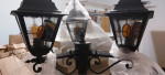 garden-park classic 6-sided black lamp post lantern