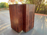 Restoration Hardware Mayfair Secretary Leather Trunk table / desk