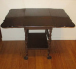 Mid-Century Wood Table with Wheels!