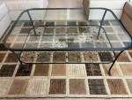 Beautiful Metal & Glass Coffee Table