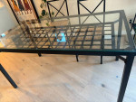 Beautiful Metal & Glass Dining Table and 4 Chairs