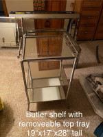 Chrome &Glass Coffee Sofa table and Mirror