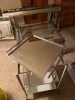 Chrome &Glass Coffee Sofa table and Mirror