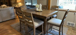 Counter height table with six chairs