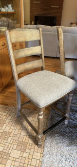 Counter height table with six chairs