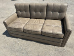 Flexsteel 70" Sofa Bed Couch Taupe pull-out Mattress RV Boat Motorhome