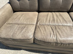 Flexsteel 70" Sofa Bed Couch Taupe pull-out Mattress RV Boat Motorhome