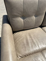 Flexsteel 70" Sofa Bed Couch Taupe pull-out Mattress RV Boat Motorhome