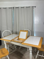Extendable Dining Tile-Top Table With 4 Chairs