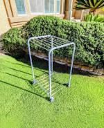 Light Rolling Metal Service Trolley Tray Table Rolling Instrument Cart