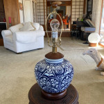 Ralph Lauren Blue & White 20" Porcelain Ginger Jar Table Lamp