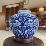 Ralph Lauren Blue & White 20" Porcelain Ginger Jar Table Lamp