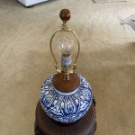 Ralph Lauren Blue & White 20" Porcelain Ginger Jar Table Lamp