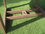 Like New-Patio Table-w/ Built in Lazy Susan-Exotic Hardwood
