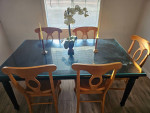 Beautiful Wood Dining Table and 5 Chairs