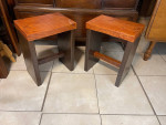 2-Rustic Side Table- Bench Seat- Plant Stand