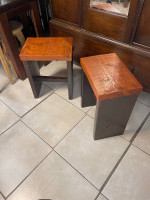 2-Rustic Side Table- Bench Seat- Plant Stand