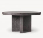 RH CABRERA WAXED CONCRETE 72” ROUND DINING TABLE • CHARCOAL WAXED CONCRETE