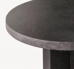 RH CABRERA WAXED CONCRETE 72” ROUND DINING TABLE • CHARCOAL WAXED CONCRETE