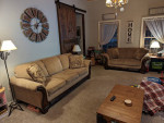 Matching sleeper sofa and loveseat