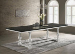 ~Modern Farmhouse Style Dining Table with Removable Extension Leaf~