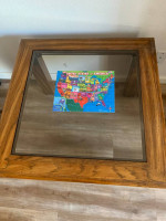 Modern Oak End Table w/