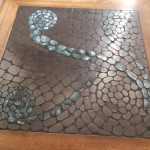 COFFEE TABLE WOOD & MOSAIC DESIGN ~ STUNNING!