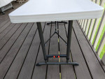 Lifetime 4 ft adjustable folding table, white