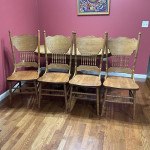 Solid Oak Dining Table w/4 Chairs