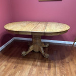 Solid Oak Dining Table w/4 Chairs