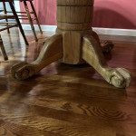 Solid Oak Dining Table w/4 Chairs