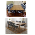 Ikea MÖRBYLÅNGA Dining Table and 6 Chairs (Gray OR Blue Pattern)