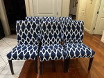 Ikea MÖRBYLÅNGA Dining Table and 6 Chairs (Gray OR Blue Pattern)