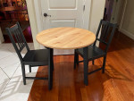 Ikea Round Dining Table and 2 Chairs