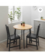 Ikea Round Dining Table and 2 Chairs
