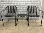 Cute matching outdoor patio set two chairs and little end table