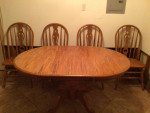 Wooden Dining Room Table and 4 chairs for sale