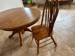 Wooden Dining Room Table and 4 chairs for sale