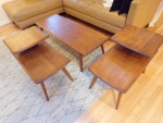 MCM Heywood Wakefield end tables & coffee table