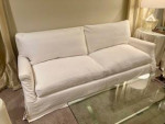 Williams Sonoma Ivory Linen Sofa